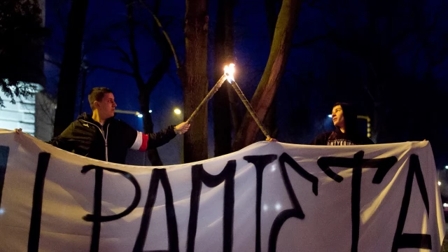 Tczew - Narodowy Dzień Pamięci Żołnierzy Wyklętych przy rondzie