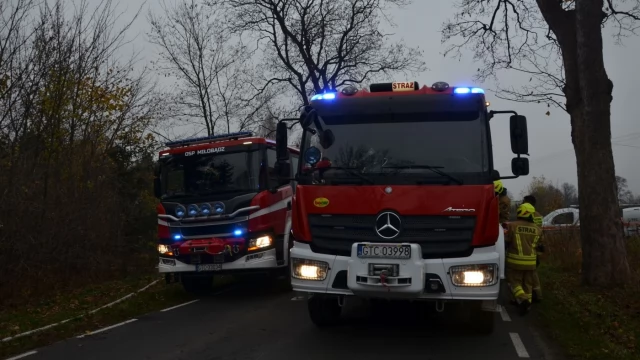 Tczew - Pożar w Czatkowach. Na miejscu 7 zastępów straży [WIDEO]