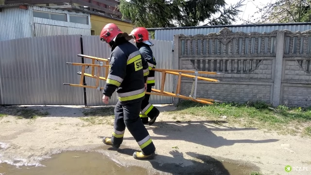 Tczew - Wielki pożar stodoły, płoną sąsiednie budynki