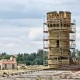 Tczew - Trwają prace przy ratowaniu neogotyckich wieżyczek