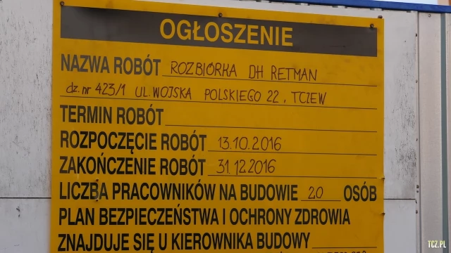 Tczew - Rozbiórka "RETMANA" [FOTO] [bez komentarza]