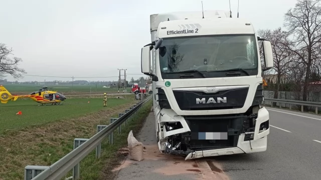 Tczew - Wypadek na dk 91. Na miejscu śmigłowiec LPR