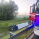Tczew - A1. Ciężarówka wypadła z trasy