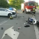 Tczew - Zablokowana dk 91. Poważne zderzenie audi i motocykla