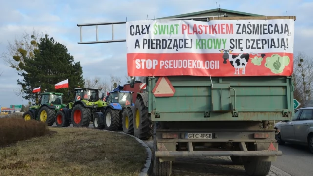 Tczew - Rolnicze miasteczko na rondzie w Czarlinie. Jest nawet trumna [WIDEO]