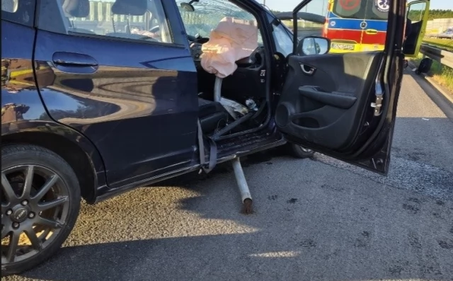 Tczew - Wypadek na A1. Jedna osoba ranna