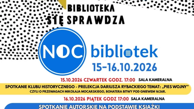 Tczew - Noc Bibliotek 2026 w Gniewie