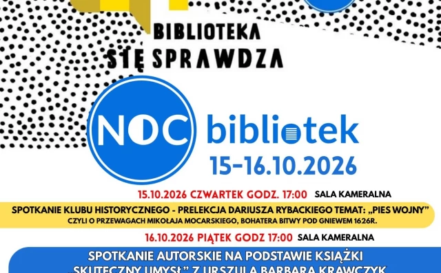 Tczew - Noc Bibliotek 2026 w Gniewie