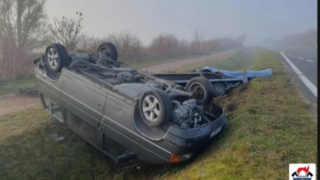 Tczew - Dachowanie na obwodnicy Pelplina