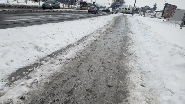 Tczew - Tczew skuty lodem po marznących opadach