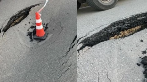 Tczew - Rokitki. Na Tczewskiej zapada się jezdnia