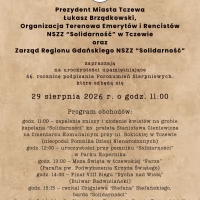 Tczew - 46. rocznica podpisania Porozumień Sierpniowych