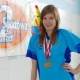 Tczew - Letnie Mistrzostwa Polski juniorów 15-letnich w pływaniu -  Worek medali Lucyny Borkowskiej