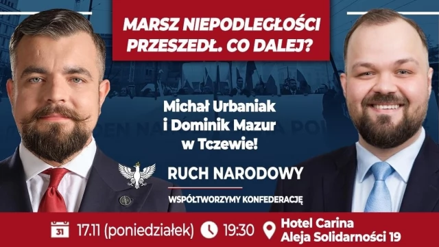 Tczew - Marsz Niepodległości przeszedł. Co dalej? Michał Urbaniak i Dominik Mazur w Tczewie