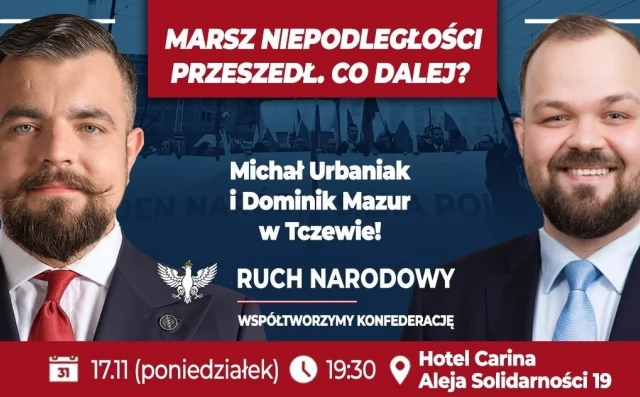 Tczew - Marsz Niepodległości przeszedł. Co dalej? Michał Urbaniak i Dominik Mazur w Tczewie