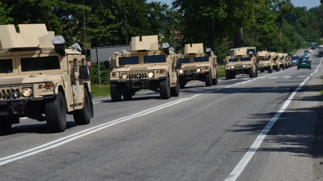 Tczew - Konwoje amerykańskich żołnierzy na drogach powiatu [FOTO]