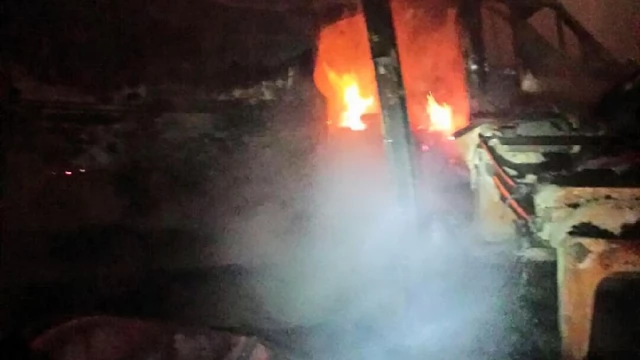 Tczew - Pożar stolarni na terenie pelplińskiej cukrowni