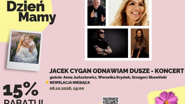 Tczew - Promocja z okazji Dnia Matki na bilety na koncert Jacka Cygana "Odnawiam duszę"