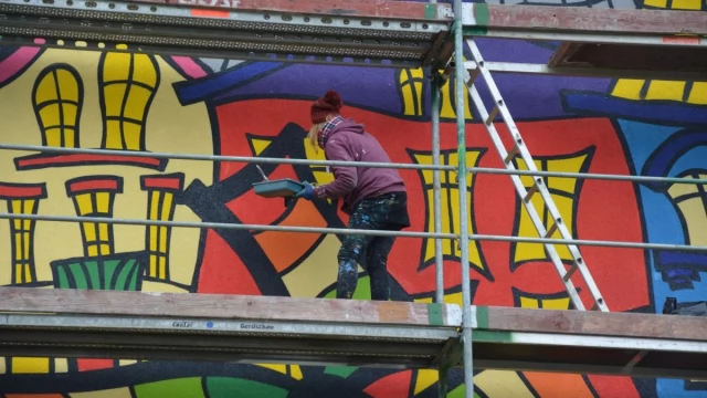Tczew - Mural już prawie gotowy 