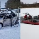 Tczew - Wjechali samochodem na zamarznięte jezioro. Lód się załamał. Byli pijani [AKTUALIZACJA]