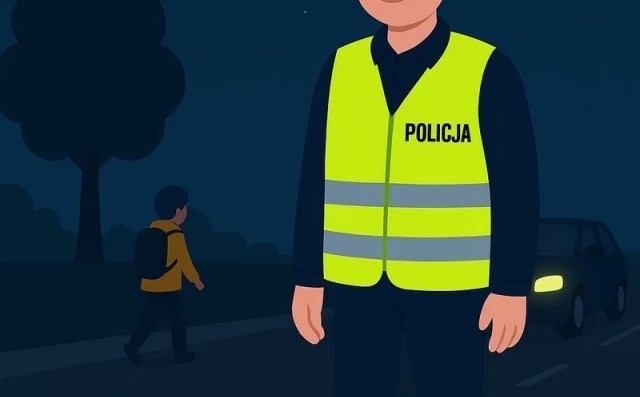 Tczew - Bądź widoczny - bądź bezpieczny! Policjanci apelują o noszenie odblasków jesienią