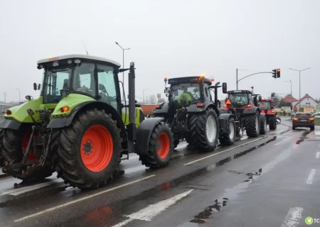 Tczew - W Tczewie protestują rolnicy