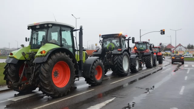 Tczew - W Tczewie protestują rolnicy