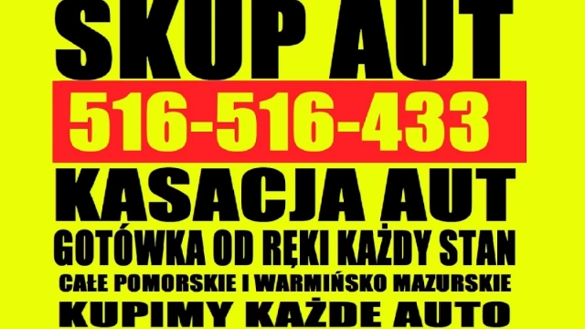 Tczew - Skup Aut Złomowanie Kasacja t.516516433