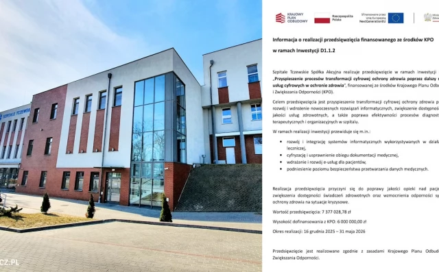 Tczew - 6 mln zł na rozwój usług cyfrowych dla Szpitali Tczewskich