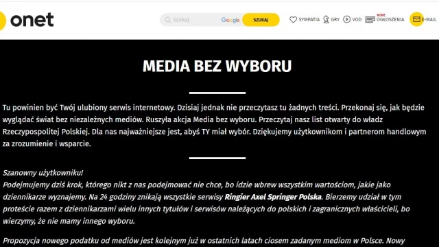 Tczew - Wielki protest mediów przeciwko rządowemu pomysłowi. Dzień bez radia, telewizji, internetu
