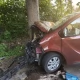 Tczew - Auto na drzewie i brak kierowcy. Ruszyły poszukiwania...