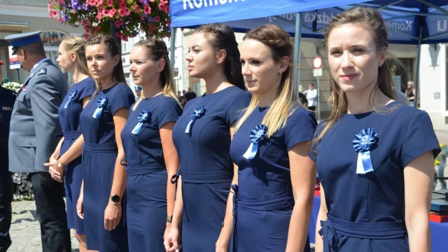 Tczew - Policjanci z całego województwa świętowali w Tczewie