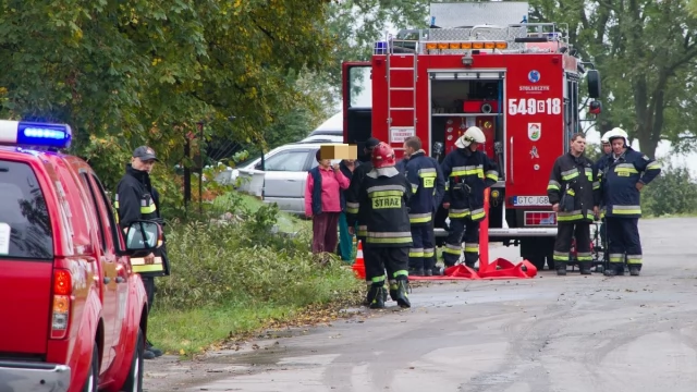 Tczew - Pożar budynku w Subkowach