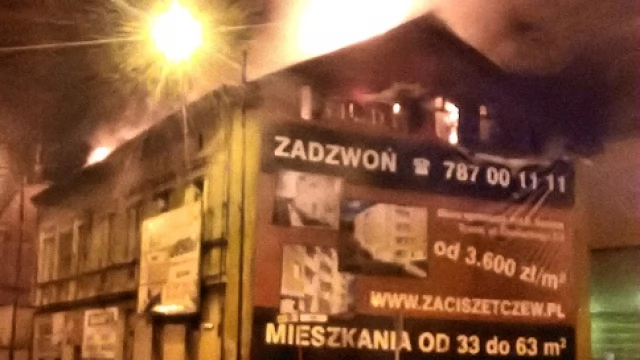 Tczew - "Tajemniczy pożar" w centrum miasta (wideo)