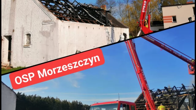 Tczew - Zalane mieszkanie na Jagiełły i pożar w Lipiej Górze