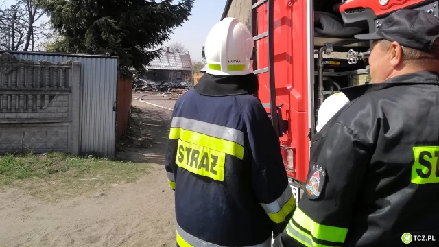 Tczew - Wielki pożar stodoły, płoną sąsiednie budynki