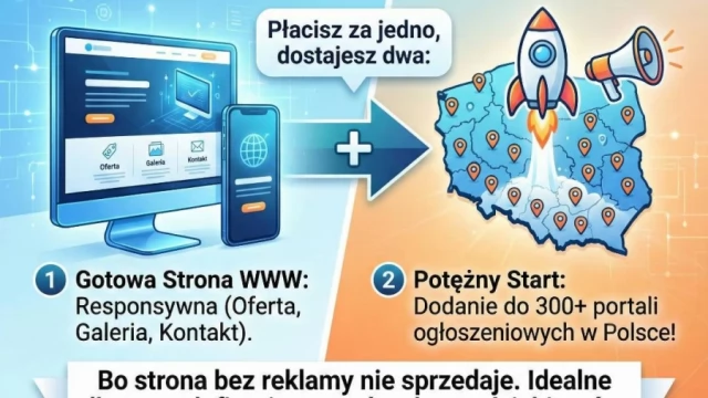 Tczew - HIT: Strona WWW + Reklama w 300 miejscach! | Dodawanie ogłoszeń | Tanie strony www