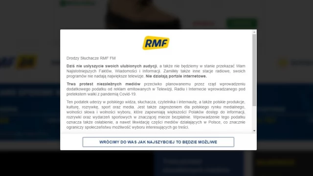 Tczew - Wielki protest mediów przeciwko rządowemu pomysłowi. Dzień bez radia, telewizji, internetu