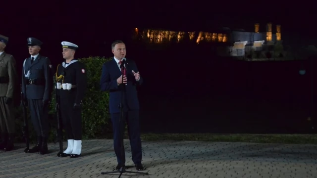 Tczew - Andrzej Duda: "Największe znaczenie strategiczne miało to, co działo się tutaj, w Tczewie i Szymankowie"