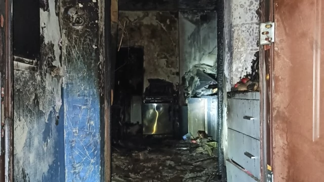 Tczew - Turze. Pożar w jednym z domostw