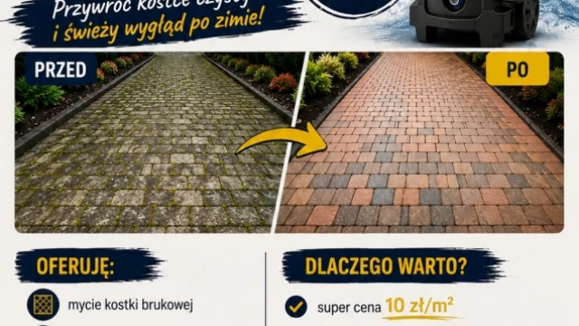 Tczew - Mycie wysokociśnieniowe kostki - Super cena 10zł/m2!