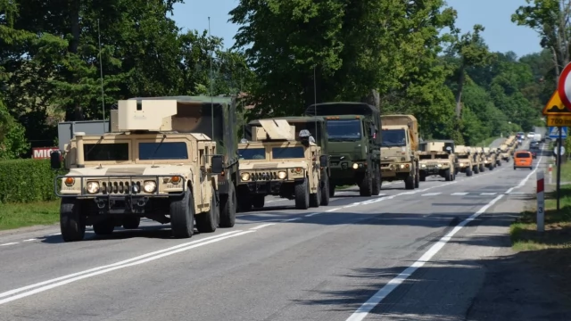Tczew - Konwoje amerykańskich żołnierzy na drogach powiatu [FOTO]