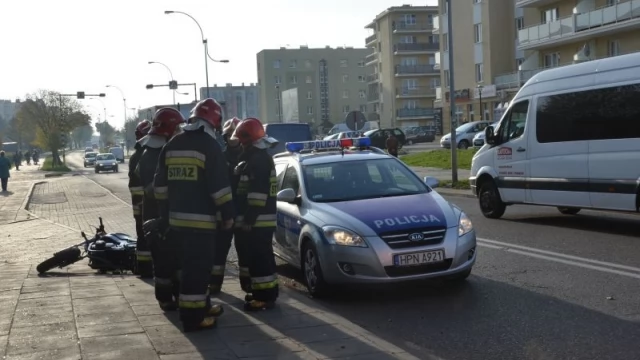 Tczew - Wypadek na Armii Krajowej. Ranny motocyklista
