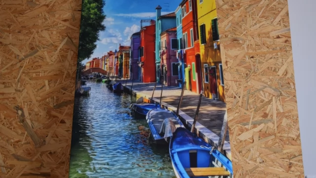 Tczew - Obraz na płótnie 55x85 Burano kolorowe miasteczko