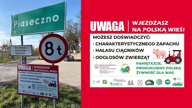 Tczew - Ostrzegają miastowych: "Uwaga, wjeżdżasz na polską wieś"
