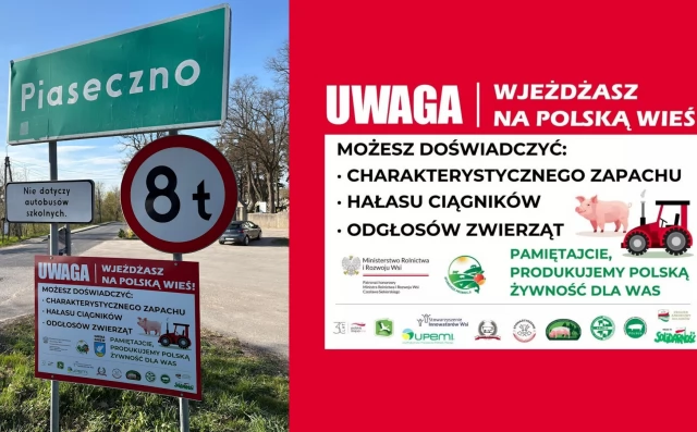 Tczew - Ostrzegają miastowych: "Uwaga, wjeżdżasz na polską wieś"