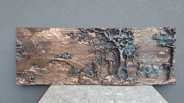 Tczew - 94 obraz relief dekoracyjny scenka rodzajowa