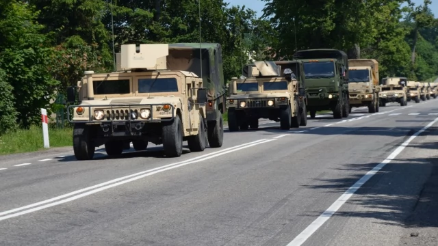 Tczew - Konwoje amerykańskich żołnierzy na drogach powiatu [FOTO]
