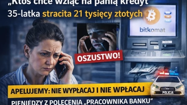 Tczew - "Ktoś chce wziąć na panią kredyt.". 21 tys. zł przepadło!