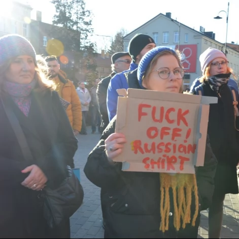 Tczew - Polacy i Ukraińcy ramię w ramię przeciw rosyjskiej agresji